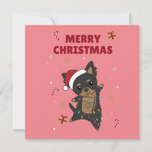 Chiwawa julhund vinterdjur hund inbjudan