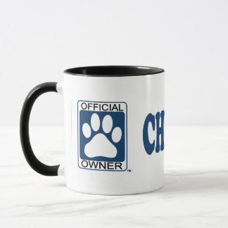 Chiweenie blått mugg