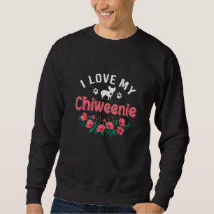 Chiweenie Hund for Women Cute Chiweenie Hund Jesus Lång Ärmad Tröja