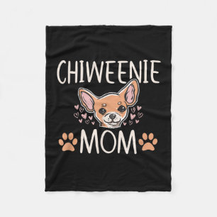 chiweenie mamma chihuahua gullig hundägare kärle fleecefilt