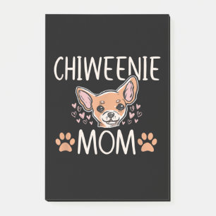 chiweenie mamma chihuahua gullig hundägare kärlek post-it block