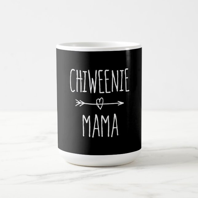 Chiweenie mamma chihuahua mamma-gåva kaffemugg (Center)