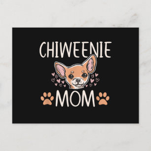 chiweenie mamma chihuahua söt hund ägare kärlek äl meddelande vykort
