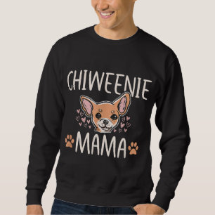 Chiweenie Mamma Mamma Cute Hund Puppy Owner Kärlek Lång Ärmad Tröja