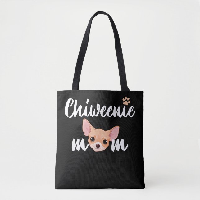 Chiweenie Mamma Pet Hundälskare Mamma Gift Idea Tygkasse (Framsida)