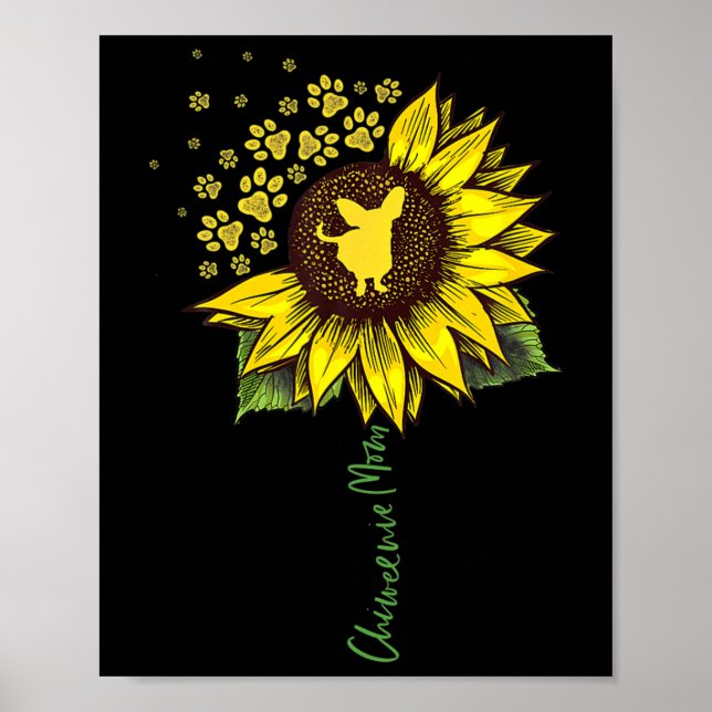 Chiweenie-Mamma Solros Chiweenie-present Hundmamma Poster (Framsidan)