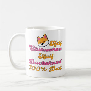 Chiweenie Pappa Halv Chihuahua Tax Hund Roligt Pre Kaffemugg
