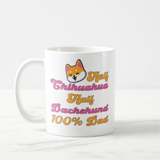 Chiweenie Pappa Halv Chihuahua Tax Hund Roligt Pre Kaffemugg