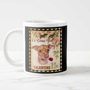 Chiweenie Vintage Valentine Rolig hund med Ro Jumbo Mugg