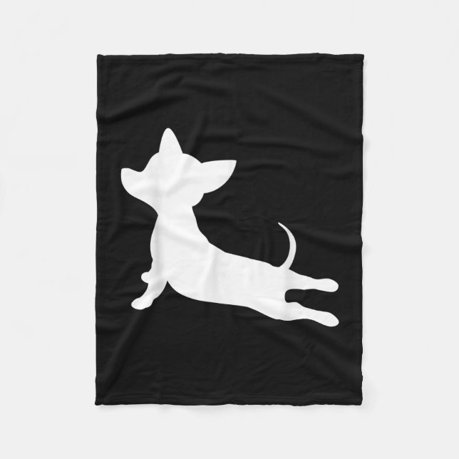 Chiweenie yoga ness gift, chihuahua dachshund fleecefilt (Framsidan)