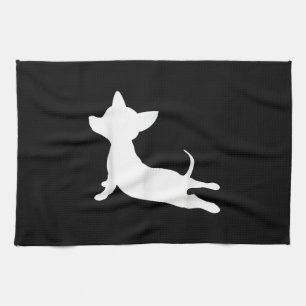 Chiweenie yoga ness gift, chihuahua dachshund kökshandduk