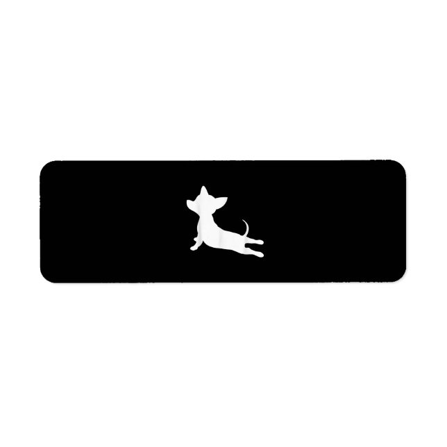 Chiweenie yoga ness gift, chihuahua dachshund returadress etikett (Framsidan)
