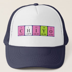 Chiyo periodisk bord namn hat truckerkeps