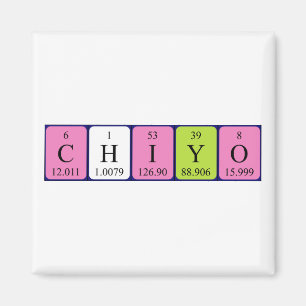 Chiyo periodiskt bord namn magnet