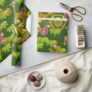 Chiyogami Yuzen Washi Stil mönster Wrapping Papper Presentpapper