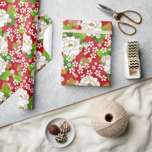 Chiyogami Yuzen Washi Styled Papper Presentpapper (Hantverk)