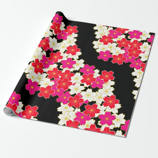 Chiyogami Yuzen Washi Styled Papper Presentpapper (Utrullad)