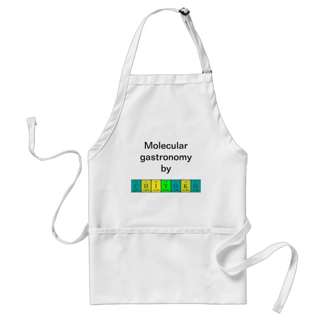 Chiyoko periodiskt återkommande bord namn apron förkläde (Framsidan)
