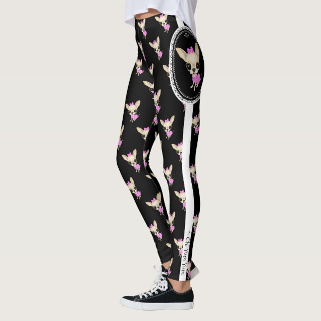 ChiYum Yum damasker - LG-logotyp - Blk Leggings (Vänster)