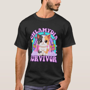 Chlamydia Survivor Cat Meme Roliga tröjor för mana