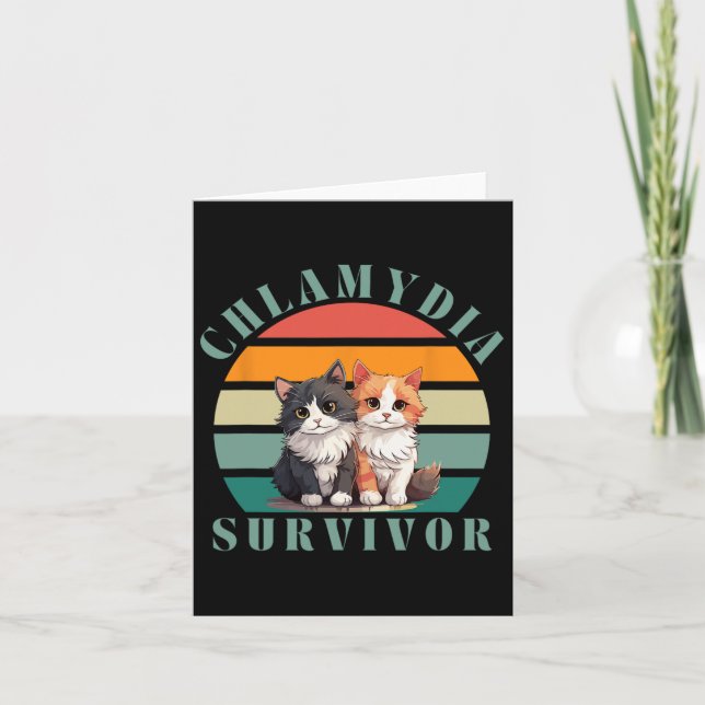 Chlamydia Survivor Retro Sarcastic Ironic Y2k Inap Kort (Framsida)