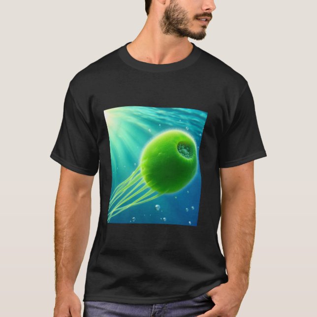 Chlamydomonas Gröna Alger T Shirt (Framsida)