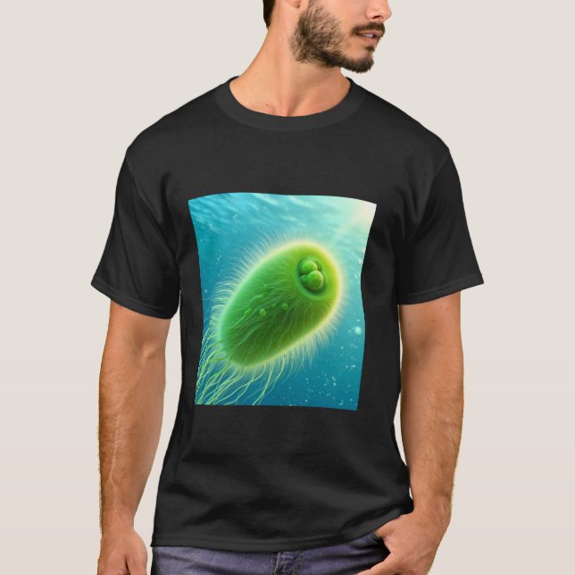 Chlamydomonas Gröna Alger T Shirt (Framsida)