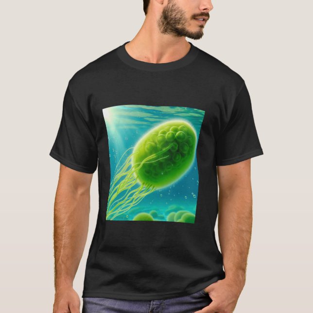 Chlamydomonas Grönalger  1 T Shirt (Framsida)