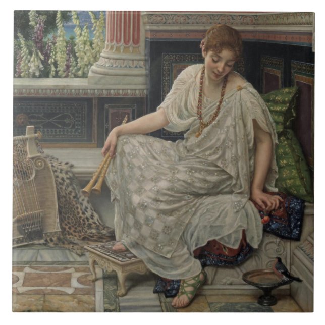 Chloe (av Edward Poynter) Kakelplatta (Framsidan)