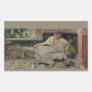 Chloe (av Edward Poynter) Rektangulärt Klistermärke