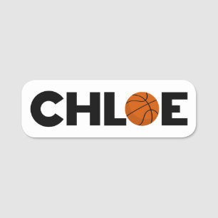 Chloe Basketball Namnbricka