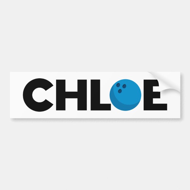 Chloe bowling-stötdekal bildekal (Framsidan)