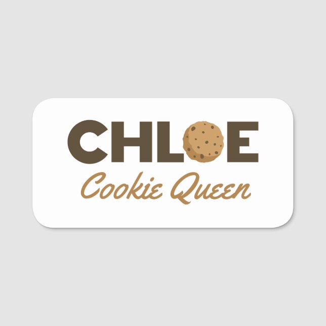 Chloe cookie Queen Namnbricka (Framsida)