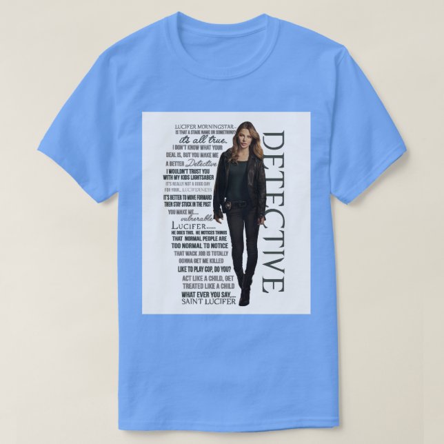 Chloe, detektivern Decker citattecken T Shirt (Design framsida)