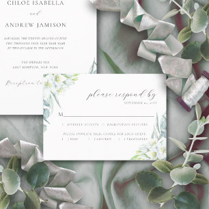 Chloe Elegant Boho Greenery Meal Choice Bröllop OSA Kort