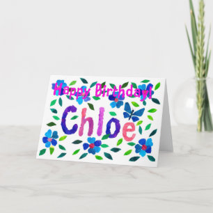 "Chloe"-födelsedagskort Kort