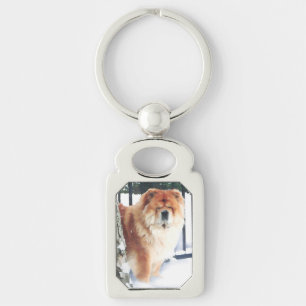 CHLOE-heARTdogchow Rektangulärt Silverfärgad Nyckelring