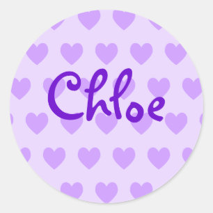 Chloe i Lila Runt Klistermärke