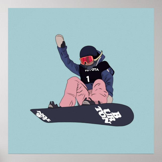 Chloe Kim Snowboarder Poster (Framsidan)