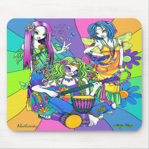"Chloe, melodi, harmoni" blommafe Mousepad Musmatta