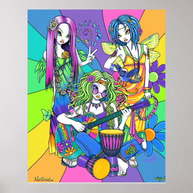 "Chloe,Melody,Harmony" Flower Fairy Band Poster (Framsidan)