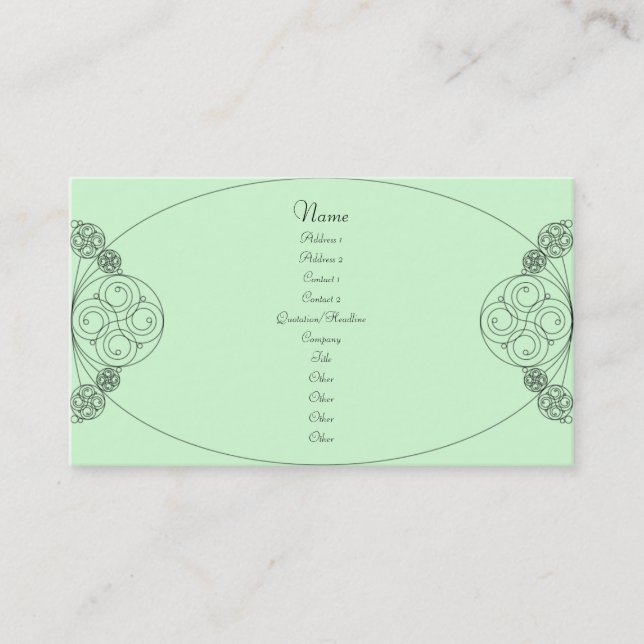 Chloe - Mint Visitkort (Framsida)