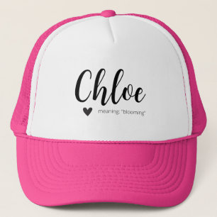 Chloe Namn betyder flickornas eget namn Hat Cap Gi Keps