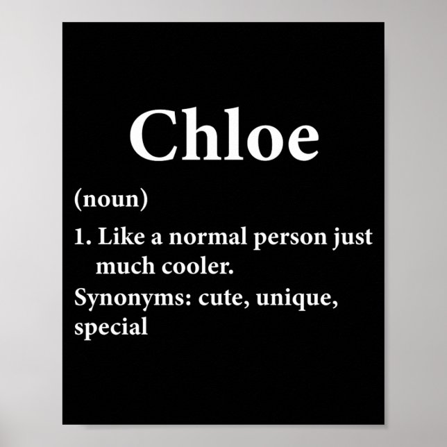 Chloe Namn Definition Rollig D  Poster (Framsidan)