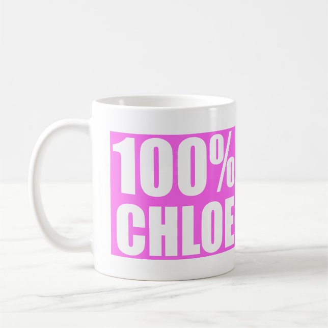 Chloe namn kaffemugg (Vänster)