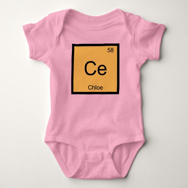 Chloe Namn kemi Inslag Periodic Bord Tee Shirt (Framsida)