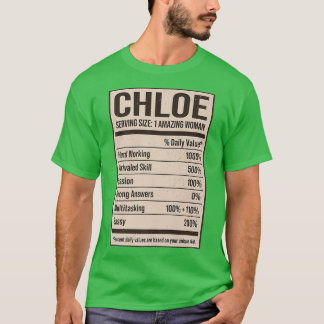 Chloe Nutrition Facts Namn Nickname Alias Title fo T Shirt