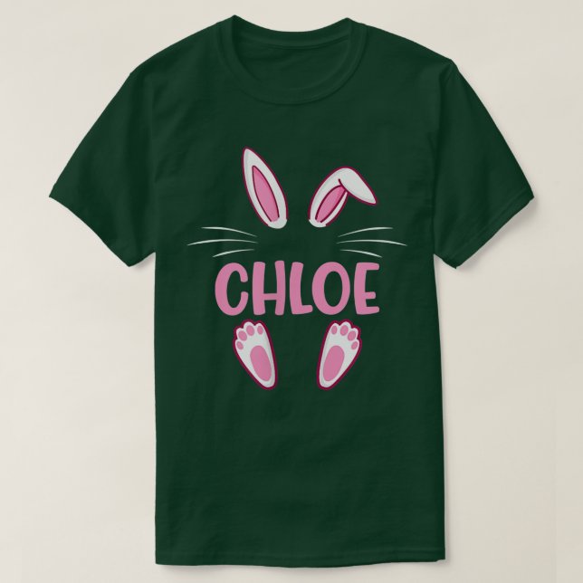 CHLOE Påskhare Funny Novelty Kunder Anpassningsbar T Shirt (Design framsida)