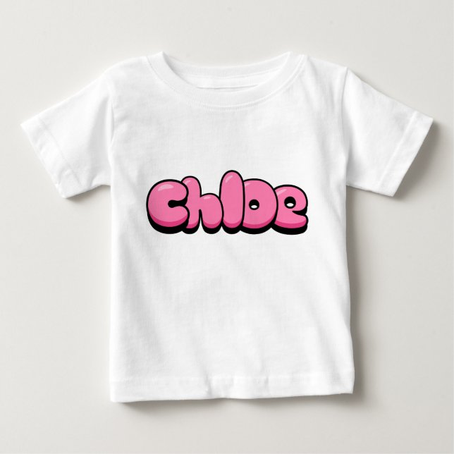 Chloe Rosa Baby T-Shirt (Framsida)