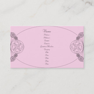 Chloe - rosa visitkort